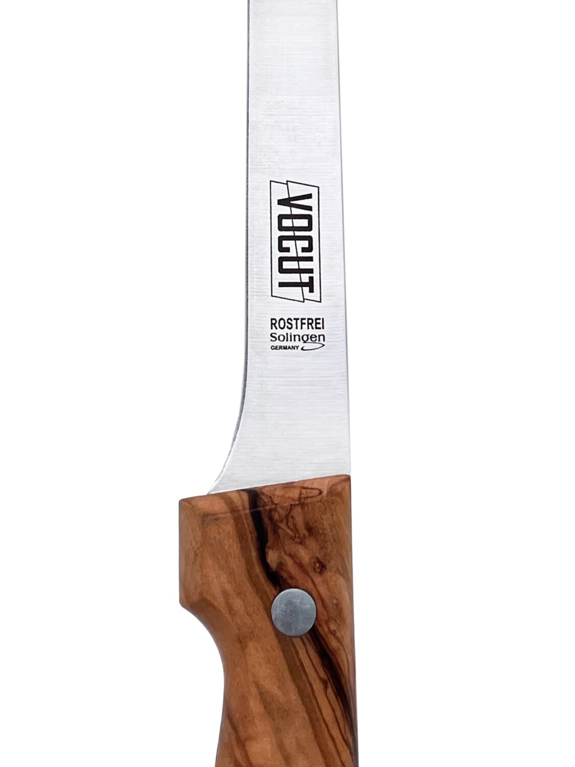 VOCut Filiermesser Solingen 20cm Olivenholzgriff Fischfiliermesser Edelstahl
