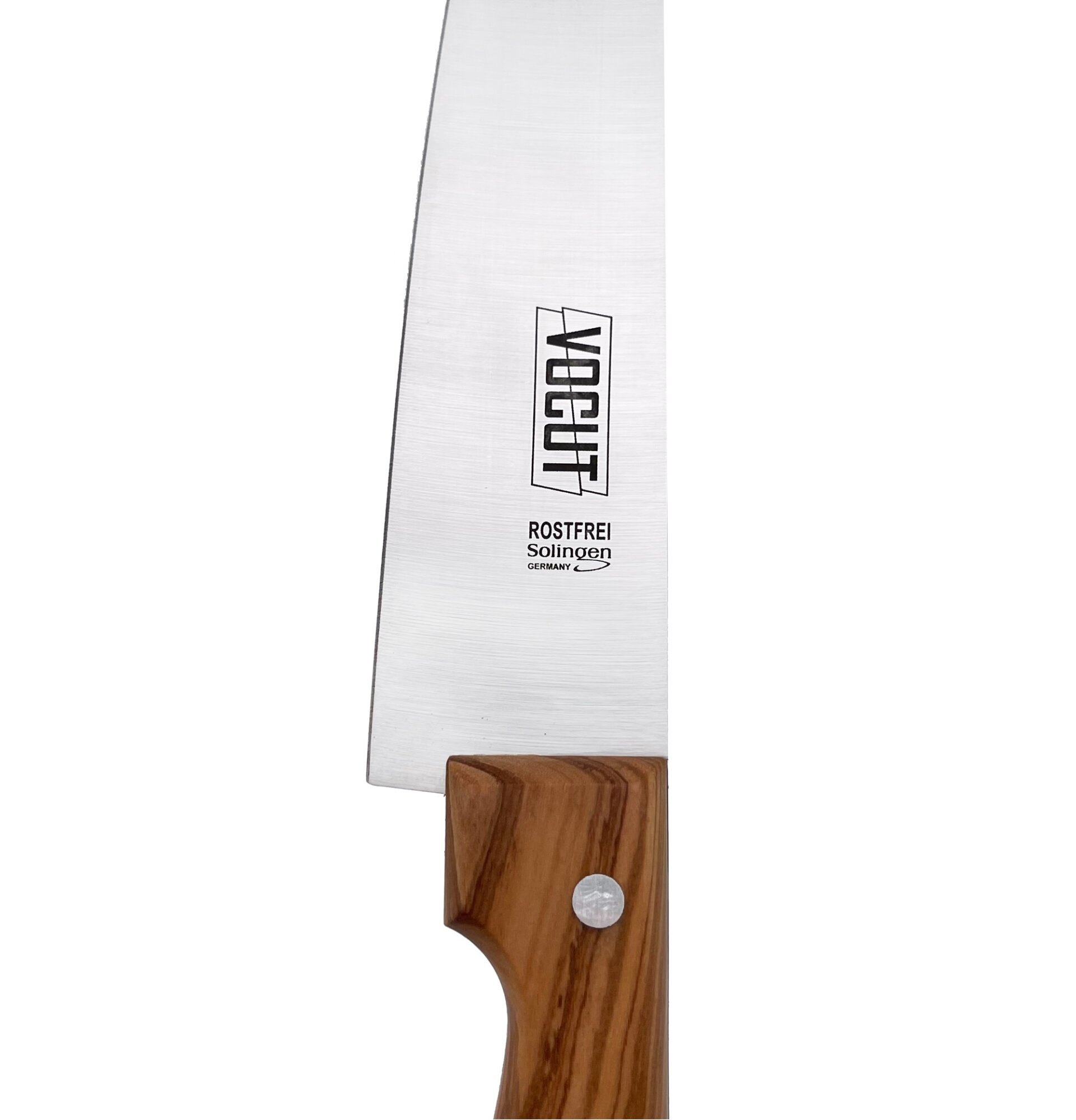 VOCut Kochmesser Solingen 20 cm scharf Olivenholzgriff Edelstahlklinge rostfrei