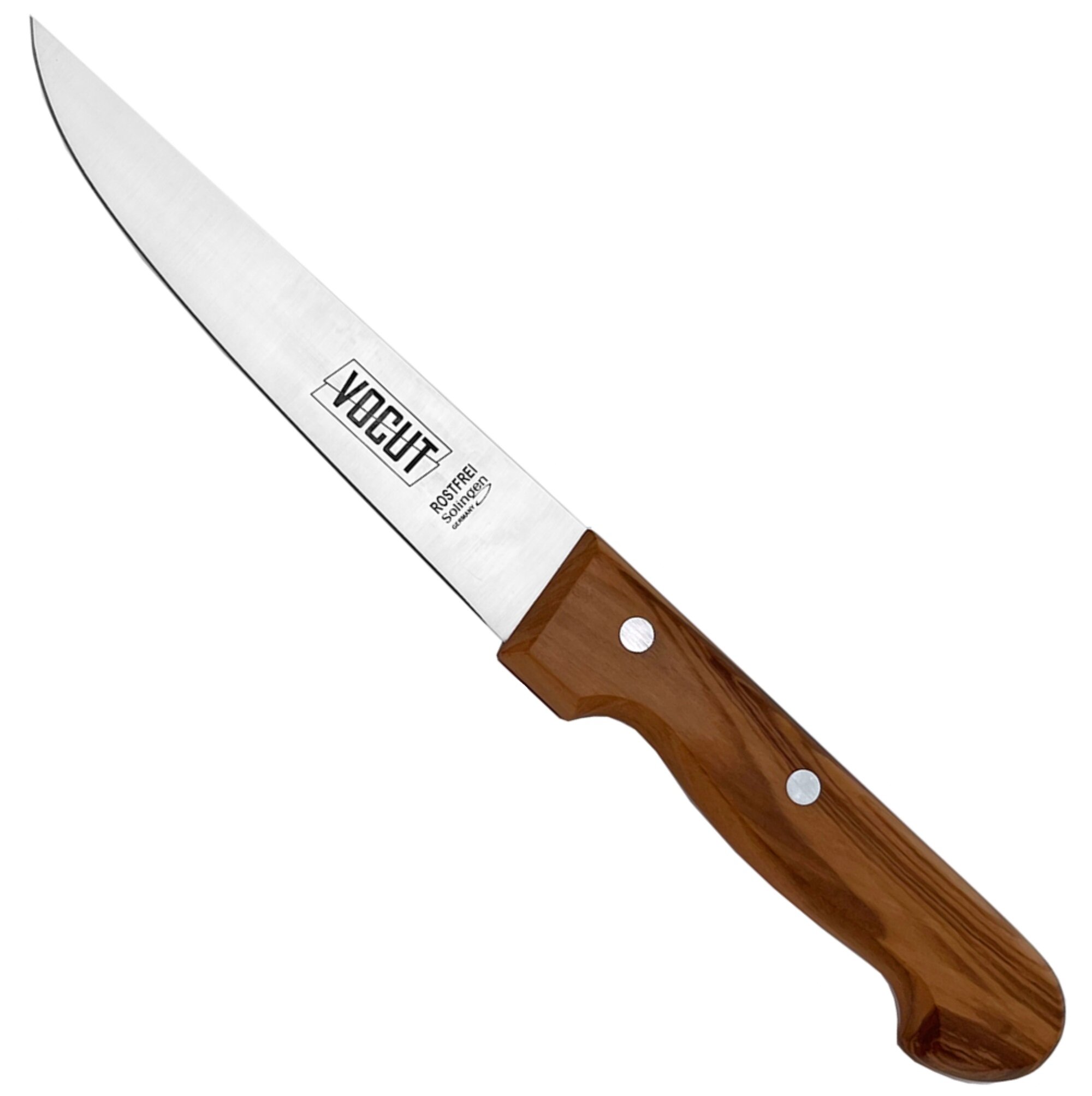 VOCut Kochmesser Solingen 15 cm Olivenholzgriff Klinge Rostfrei Fleischmesser