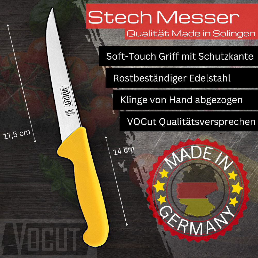 Solingen Fleischermesser Stechmesser 17,5 cm Allzweckmesser Schlachtmesser VOCut