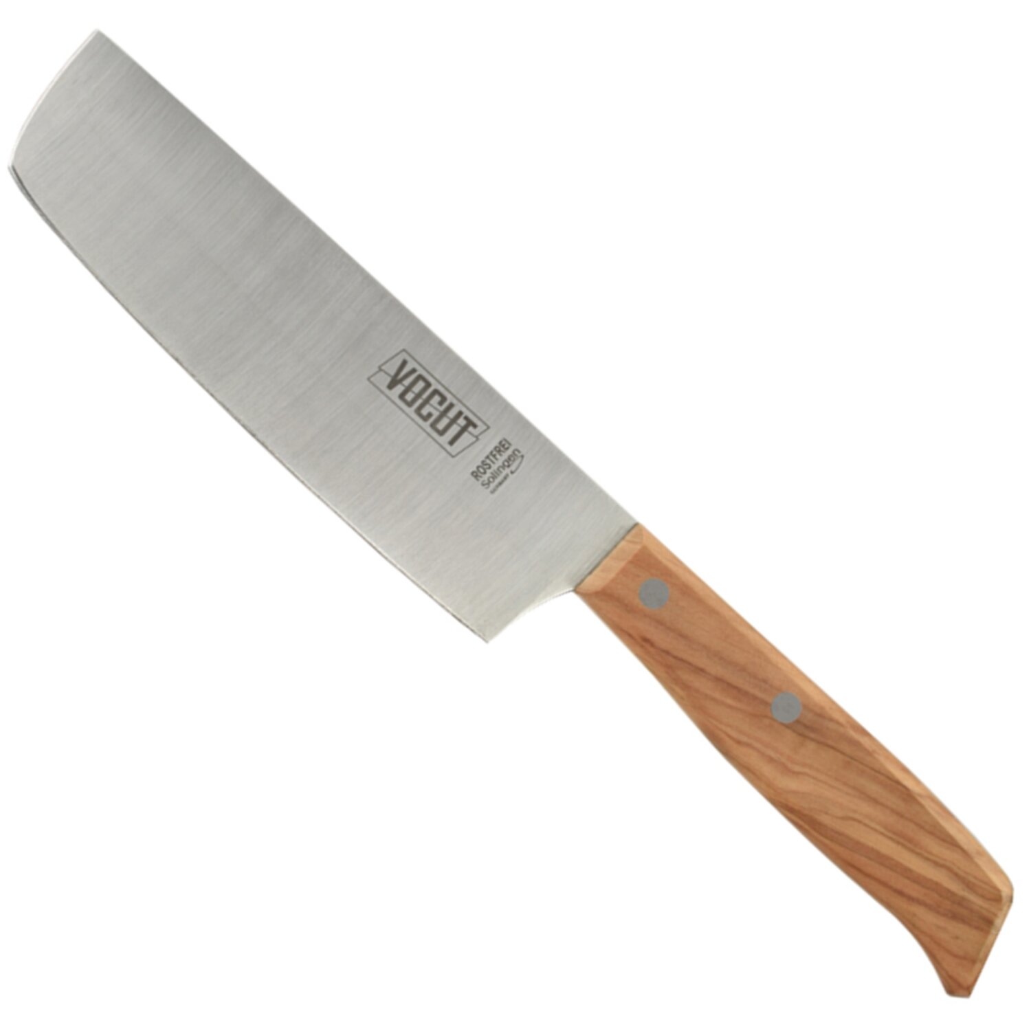 VOCUT Nakiri Messer Solingen 17cm Klinge Olivenholzgriff Rostfrei Allzweckmesser