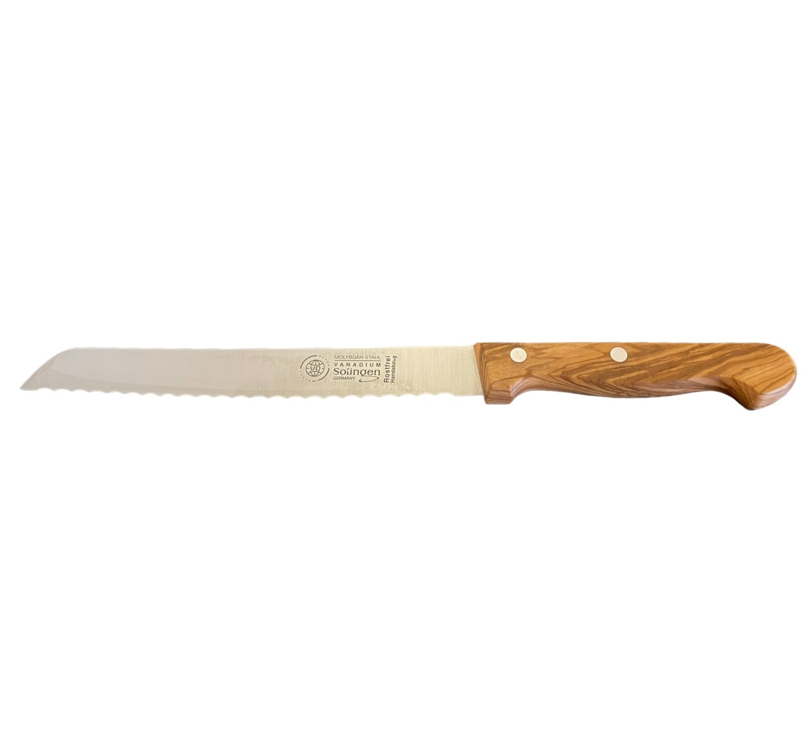 Messerset Solingen Küchenmesser 4er Set Olivenholz Kochmesser Brotmesser Santoku