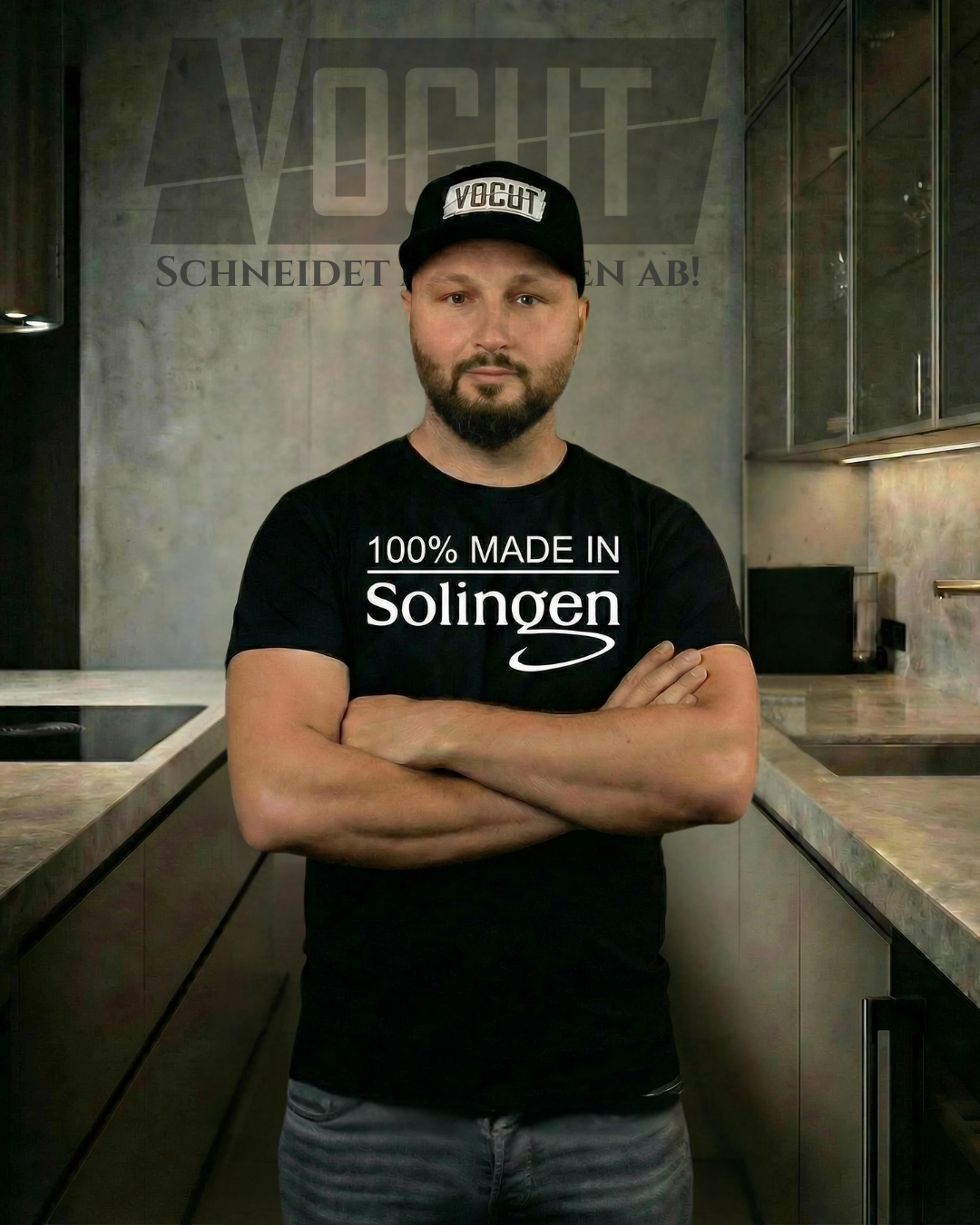 VOCUT BBQ Messer 22 cm aus Solingen mit Olivenholzgriff und rostfreier Klinge – optional mit Lasergravur