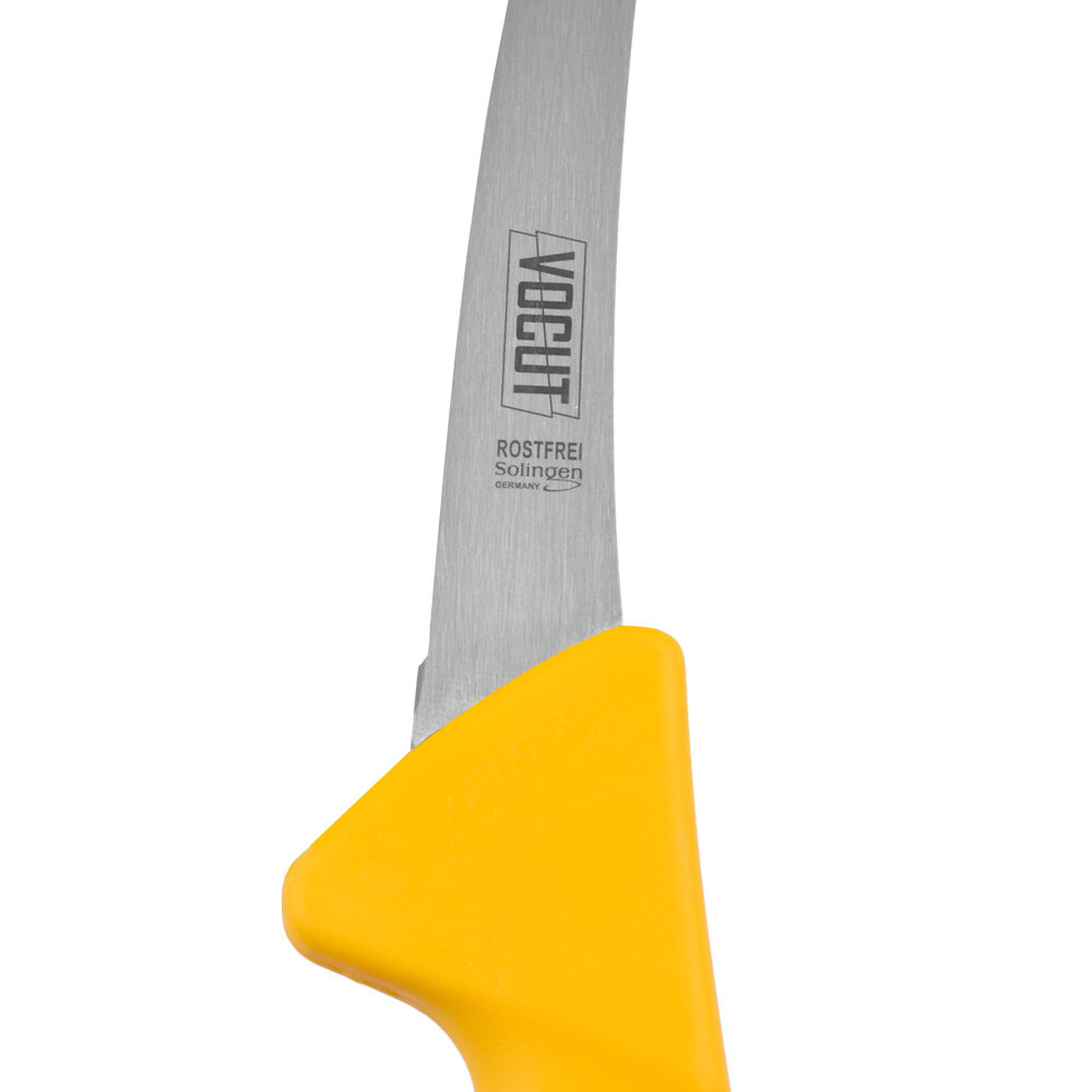 VOCut Ausbeinmesser 15 cm  gebogen Solingen Rostfrei Kunststoffgriff, gelb