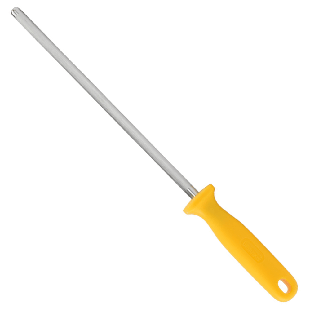 Messerschärfer Solingen 23 cm Wetzstab rund, Kunststoffgriff, gelb