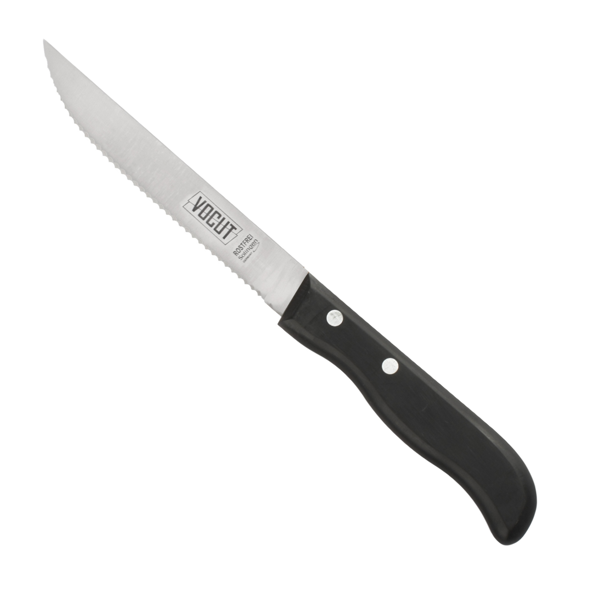 VOCUT Steakmesser Solingen Edelstahlklinge Wellenschliff ergonomischer POM-Griff