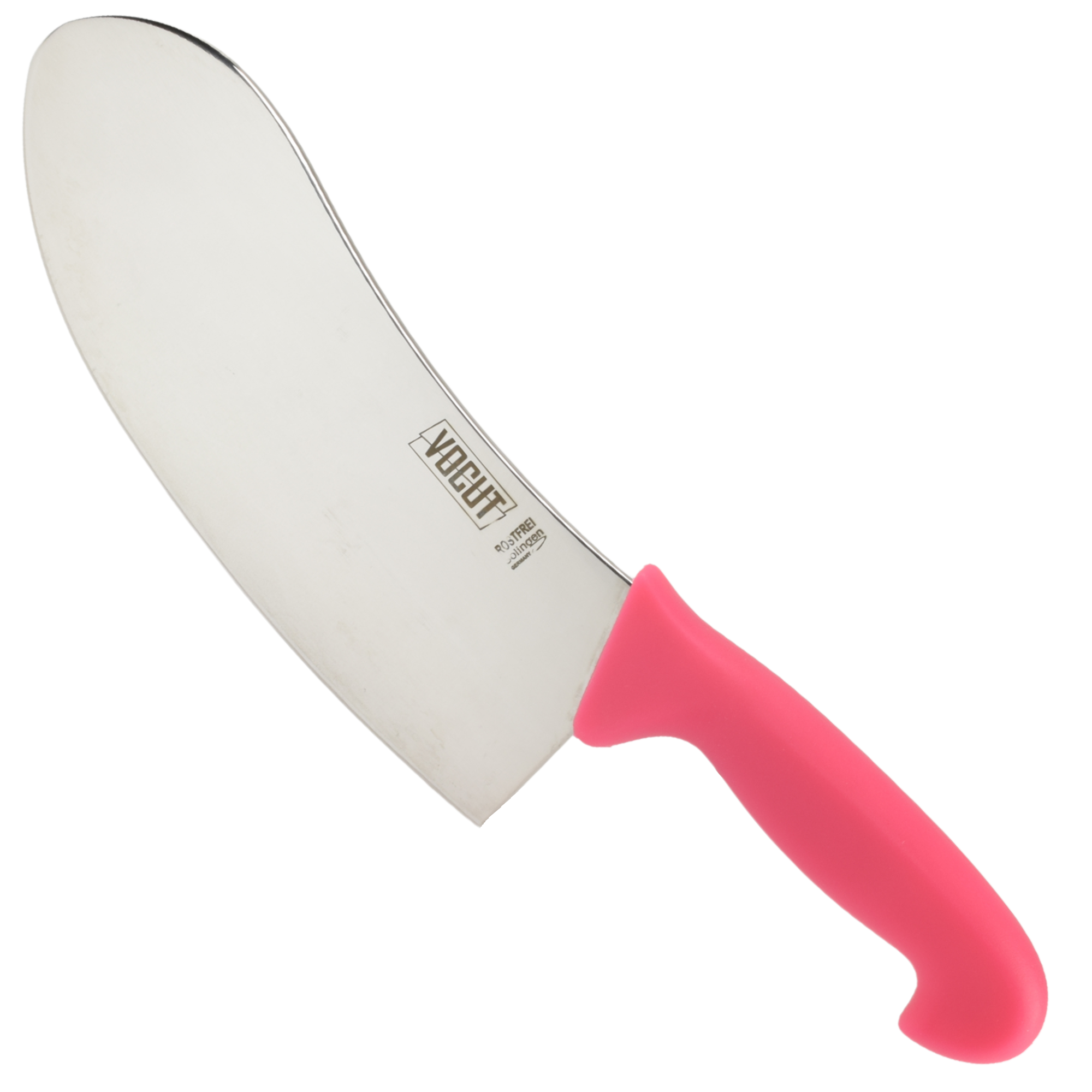 VOCut Wiegemesser 21 cm, Solingen, Kunststoffgriff pink, Rostfrei