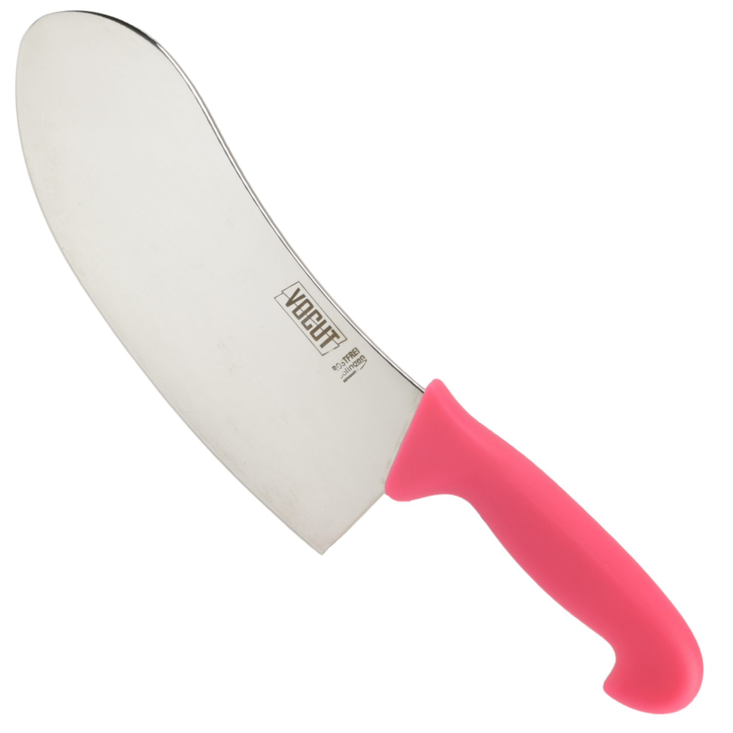 VOCut Wiegemesser 21 cm, Solingen, Kunststoffgriff pink, Rostfrei