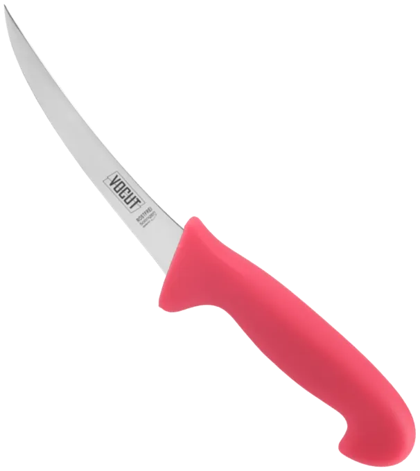 VOCUT Ausbeinmesser 15 cm, gebogen, mit pinkem Kunststoffgriff