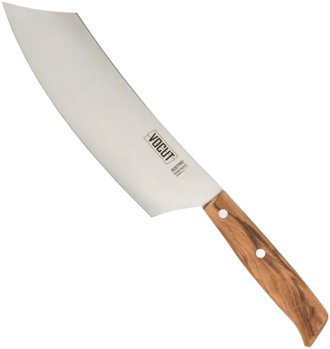 VOCUT BBQ-Messer 22 cm mit breiter Klinge und Olivenholzgriff