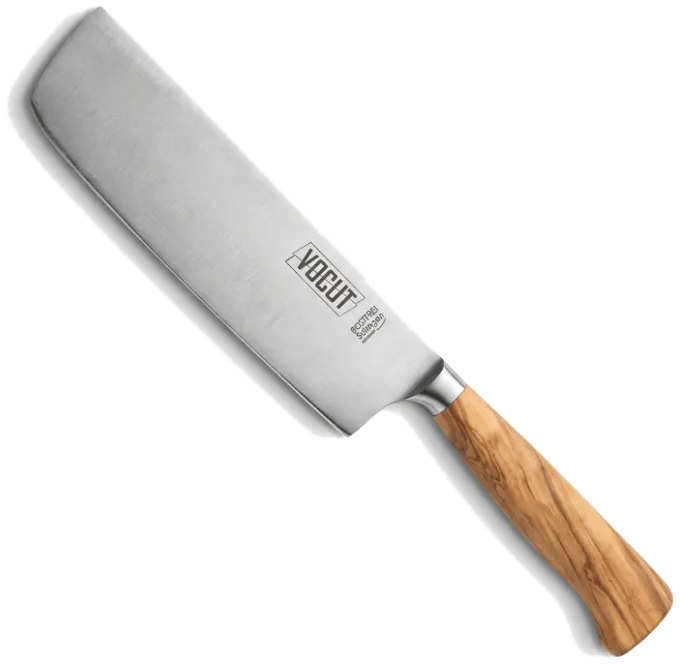 VOCUT Nakiri 16 cm mit gerader Schneide und Olivenholzgriff
